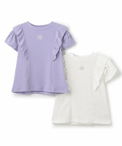 mezzo piano junior / メゾピアノジュニア Tシャツ | 【人気商品再入荷】【直営店で取り扱い無し】2WAY肩あきフリルTシャツ | 詳細9