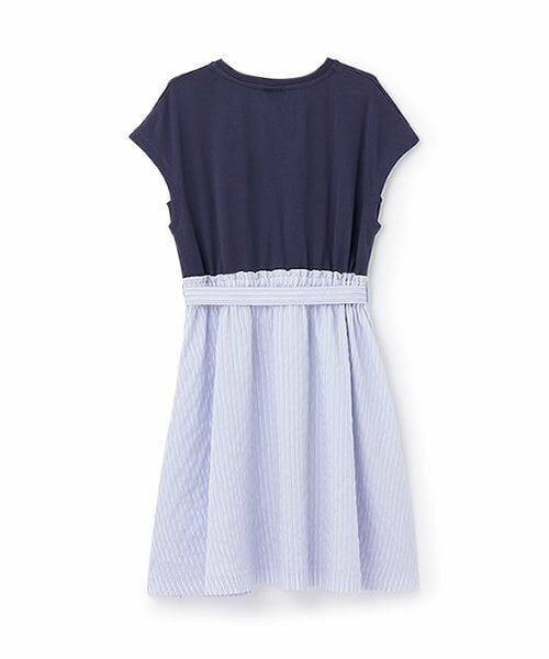 mezzo piano junior / メゾピアノジュニア ミニ丈・ひざ丈ワンピース | 【人気商品再入荷】【直営店で取り扱い無し】リボンドッキングワンピース | 詳細1