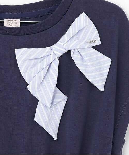 mezzo piano junior / メゾピアノジュニア ミニ丈・ひざ丈ワンピース | 【人気商品再入荷】【直営店で取り扱い無し】リボンドッキングワンピース | 詳細4