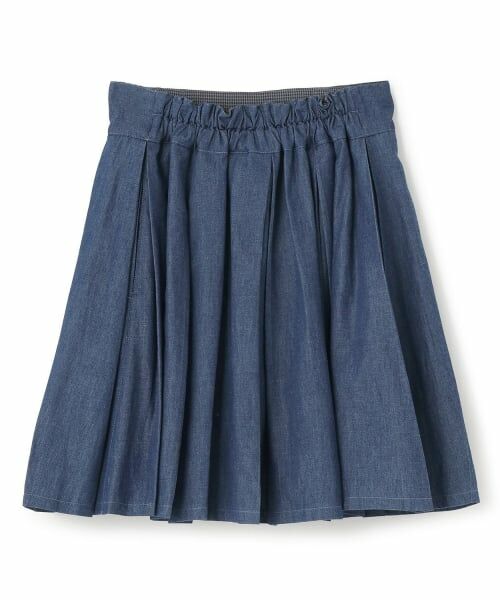 mezzo piano junior / メゾピアノジュニア ショート・ハーフ・半端丈パンツ | 【人気商品再入荷】【直営店で取り扱い無し】ボックスプリーツレースアップスカパン | 詳細1