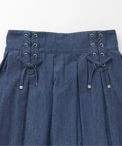 mezzo piano junior / メゾピアノジュニア ショート・ハーフ・半端丈パンツ | 【人気商品再入荷】【直営店で取り扱い無し】ボックスプリーツレースアップスカパン | 詳細2