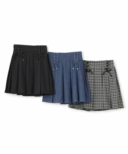 mezzo piano junior / メゾピアノジュニア ショート・ハーフ・半端丈パンツ | 【人気商品再入荷】【直営店で取り扱い無し】ボックスプリーツレースアップスカパン | 詳細8