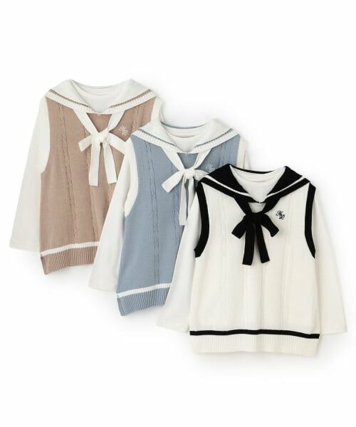 mezzo piano junior / メゾピアノジュニア Tシャツ | 【人気商品再入荷】【直営店で取り扱い無し】セーラーベスト＆長袖Tシャツセット | 詳細8