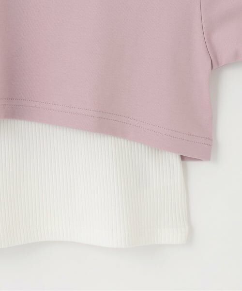 mezzo piano junior / メゾピアノジュニア Tシャツ | 【人気商品再入荷】【直営店で取り扱い無し】サイドライン&リボン長袖Tシャツ　タンクトップセット | 詳細7