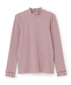 mezzo piano junior / メゾピアノジュニア Tシャツ | 【人気商品再入荷】【直営店で取り扱い無し】リボンネックレス長袖Tシャツ