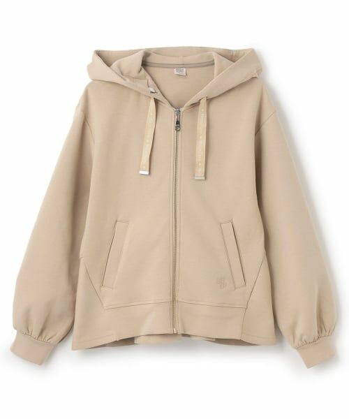 mezzo piano junior / メゾピアノジュニア パーカー | 【人気商品再入荷】【直営店で取り扱い無し】スフレタッチZIPパーカ（ベージュ）