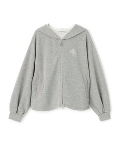 mezzo piano junior / メゾピアノジュニア パーカー | 【人気商品再入荷】【直営店で取り扱い無し】スフレタッチWジップパーカ