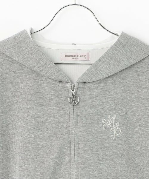 mezzo piano junior / メゾピアノジュニア パーカー | 【人気商品再入荷】【直営店で取り扱い無し】スフレタッチWジップパーカ | 詳細2