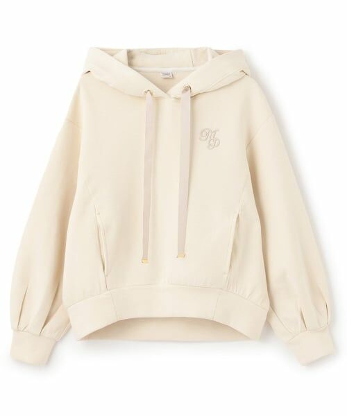 mezzo piano junior / メゾピアノジュニア パーカー | 【人気商品再入荷】【直営店で取り扱い無し】スフレタッチパーカ（アイボリー）