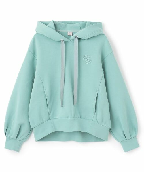 mezzo piano junior / メゾピアノジュニア パーカー | 【人気商品再入荷】【直営店で取り扱い無し】スフレタッチパーカ（ブルー グリーン）
