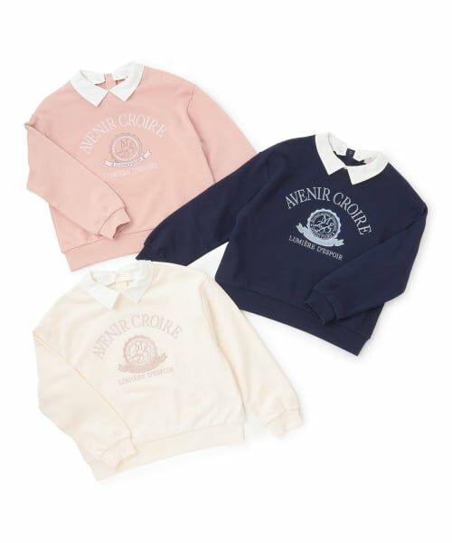 mezzo piano junior / メゾピアノジュニア スウェット | 【人気商品再入荷】【直営店で取り扱い無し】衿つきカレッジトレーナー | 詳細10