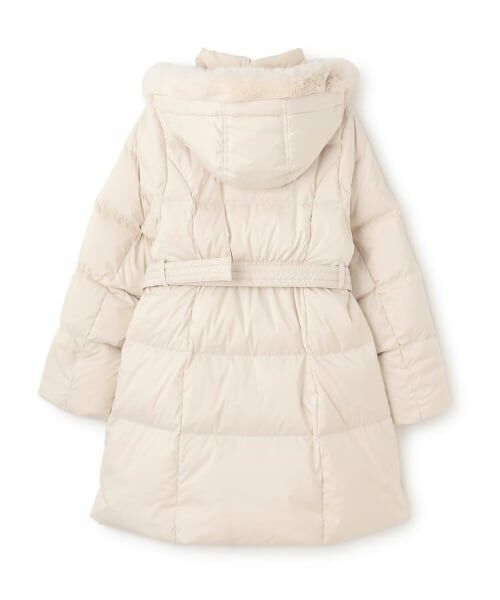 mezzo piano junior / メゾピアノジュニア その他アウター | 8143311：【はっ水】ベルトつきリボンポケットロングダウン | 詳細1