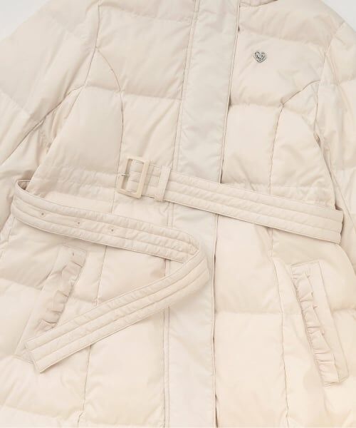 mezzo piano junior / メゾピアノジュニア その他アウター | 8143311：【はっ水】ベルトつきリボンポケットロングダウン | 詳細5