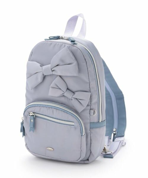 mezzo piano junior / メゾピアノジュニア メッセンジャーバッグ・ウエストポーチ | 【人気商品再入荷】【直営店で取り扱い無し】ツインリボンボディバッグ（ライト ブルー）