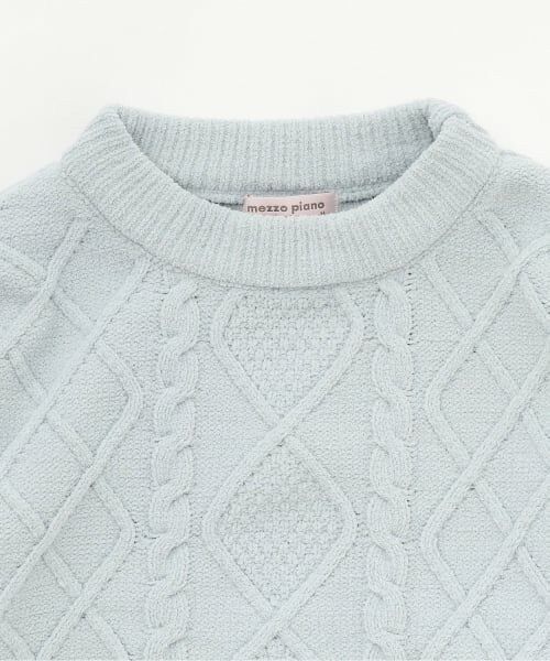 mezzo piano junior / メゾピアノジュニア ニット・セーター | 【人気商品再入荷】【直営店で取り扱い無し】肩レースアップ　ラメ入りモールニット | 詳細2