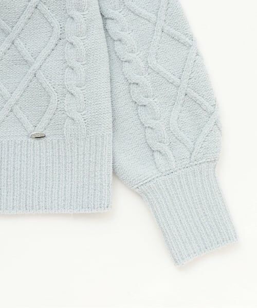 mezzo piano junior / メゾピアノジュニア ニット・セーター | 【人気商品再入荷】【直営店で取り扱い無し】肩レースアップ　ラメ入りモールニット | 詳細4