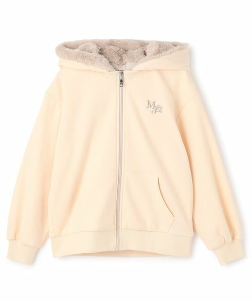 mezzo piano junior / メゾピアノジュニア パーカー | 【人気商品再入荷】【直営店で取り扱い無し】みみつきパーカ（薄ベージュ）