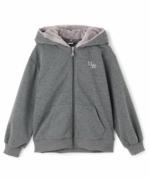 mezzo piano junior / メゾピアノジュニア パーカー | 【人気商品再入荷】【直営店で取り扱い無し】みみつきパーカ（グレー）