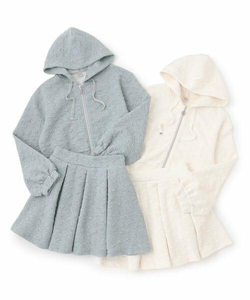 mezzo piano junior / メゾピアノジュニア パーカー | 【人気商品再入荷】【直営店で取り扱い無し】ハートジャカードジップパーカ＆スカパンセットアップ | 詳細13