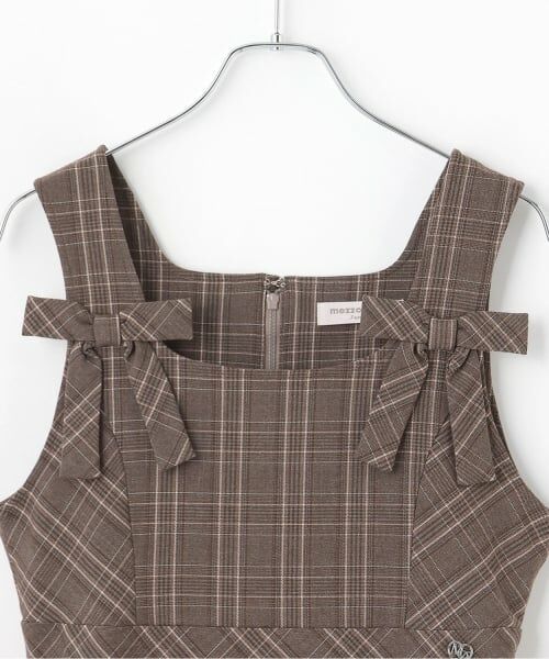 mezzo piano junior / メゾピアノジュニア ミニ丈・ひざ丈ワンピース | 【人気商品再入荷】【直営店で取り扱い無し】ツインリボンジャンパースカート | 詳細2