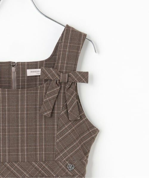 mezzo piano junior / メゾピアノジュニア ミニ丈・ひざ丈ワンピース | 【人気商品再入荷】【直営店で取り扱い無し】ツインリボンジャンパースカート | 詳細3