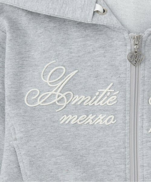 mezzo piano junior / メゾピアノジュニア パーカー | 【人気商品再入荷】【直営店で取り扱い無し】【抗菌・消臭（汗臭）】ショート丈Wジップパーカ | 詳細4