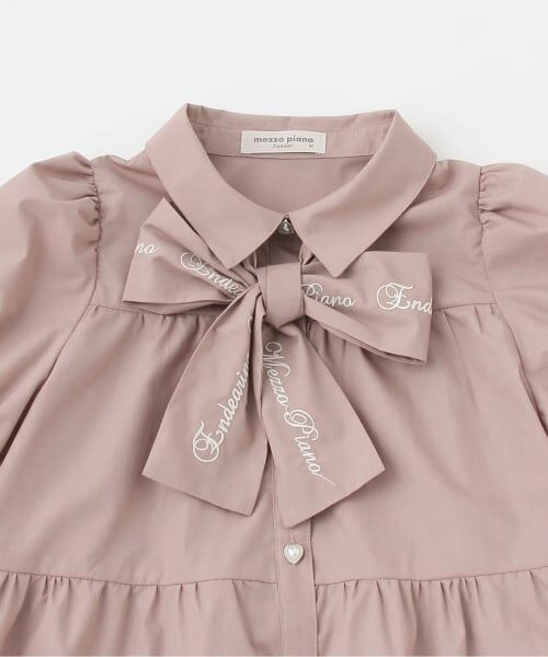mezzo piano junior / メゾピアノジュニア ミニ丈・ひざ丈ワンピース | 【人気商品再入荷】【直営店で取り扱い無し】リボンつきティアードワンピース | 詳細2
