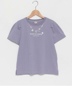 mezzo piano junior / メゾピアノジュニア Tシャツ | 【抗菌・消臭】デイジーネックレス半袖Tシャツ
