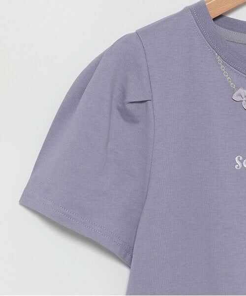 mezzo piano junior / メゾピアノジュニア Tシャツ | 【抗菌・消臭】デイジーネックレス半袖Tシャツ | 詳細4