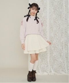 mezzo piano junior / メゾピアノジュニア ショート・ハーフ・半端丈パンツ | ツイードティアードショートパンツ