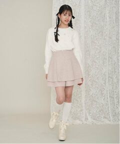 mezzo piano junior / メゾピアノジュニア ショート・ハーフ・半端丈パンツ | ツイードティアードショートパンツ