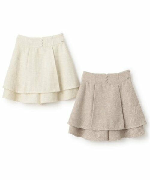 mezzo piano junior / メゾピアノジュニア ショート・ハーフ・半端丈パンツ | ツイードティアードショートパンツ | 詳細1