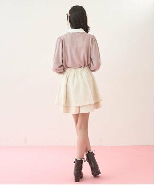 mezzo piano junior / メゾピアノジュニア ショート・ハーフ・半端丈パンツ | ツイードティアードショートパンツ | 詳細12