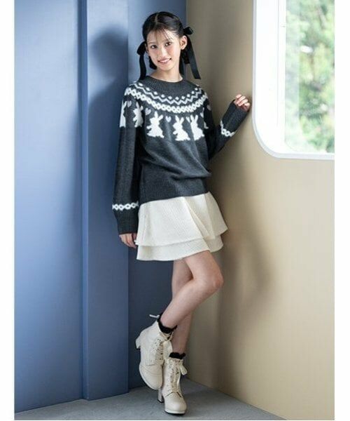 mezzo piano junior / メゾピアノジュニア ショート・ハーフ・半端丈パンツ | ツイードティアードショートパンツ | 詳細17