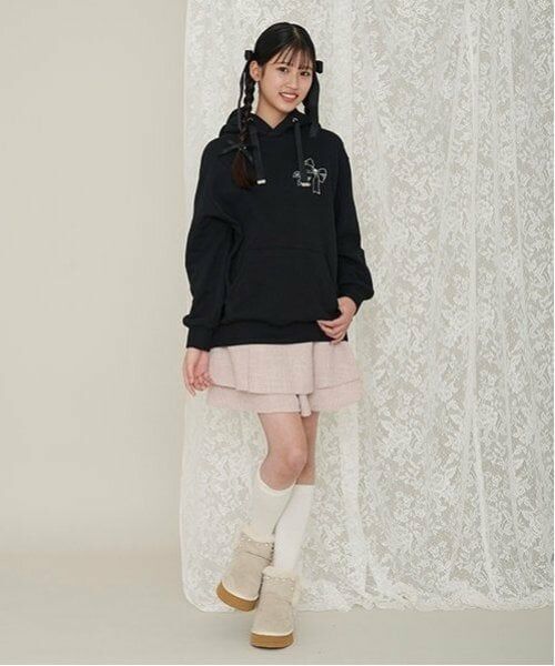 mezzo piano junior / メゾピアノジュニア ショート・ハーフ・半端丈パンツ | ツイードティアードショートパンツ | 詳細19