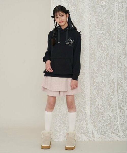 mezzo piano junior / メゾピアノジュニア ショート・ハーフ・半端丈パンツ | ツイードティアードショートパンツ | 詳細20