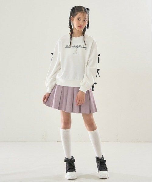 mezzo piano junior / メゾピアノジュニア ショート・ハーフ・半端丈パンツ | ハートバックルベルト ボックスプリーツスカパン | 詳細12