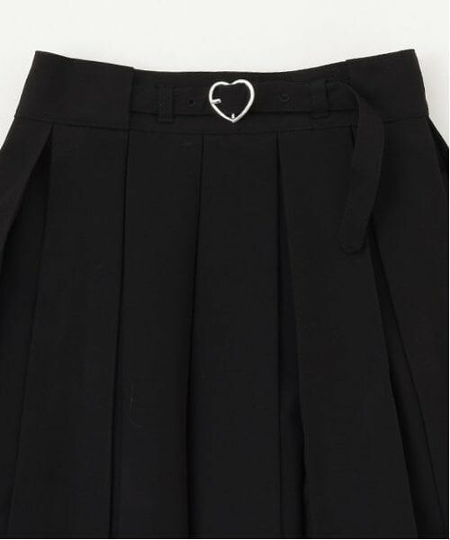 mezzo piano junior / メゾピアノジュニア ショート・ハーフ・半端丈パンツ | ハートバックルベルト ボックスプリーツスカパン | 詳細3