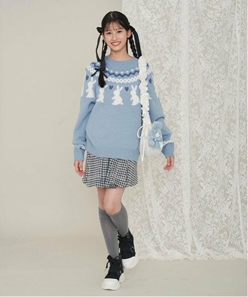 mezzo piano junior / メゾピアノジュニア ショート・ハーフ・半端丈パンツ | 千鳥柄ジャカードスカパン | 詳細3