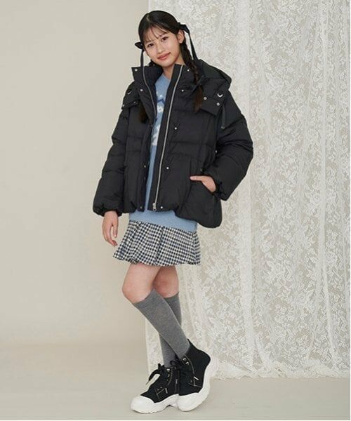 mezzo piano junior / メゾピアノジュニア ショート・ハーフ・半端丈パンツ | 千鳥柄ジャカードスカパン | 詳細4