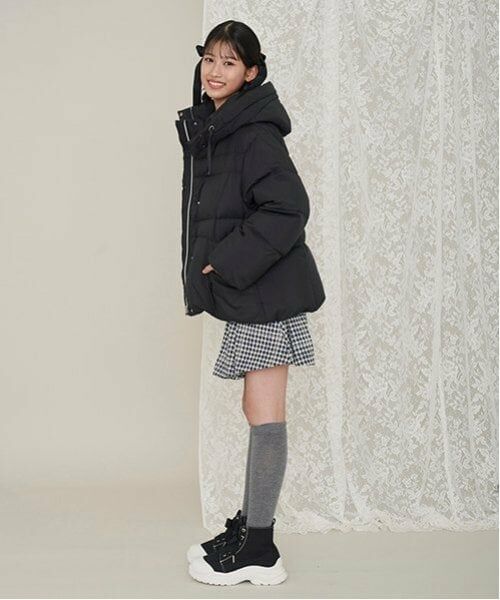 mezzo piano junior / メゾピアノジュニア ショート・ハーフ・半端丈パンツ | 千鳥柄ジャカードスカパン | 詳細5