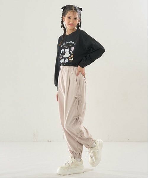 mezzo piano junior / メゾピアノジュニア その他パンツ | 【吸水速乾】サイドリボンパラシュートパンツ | 詳細15