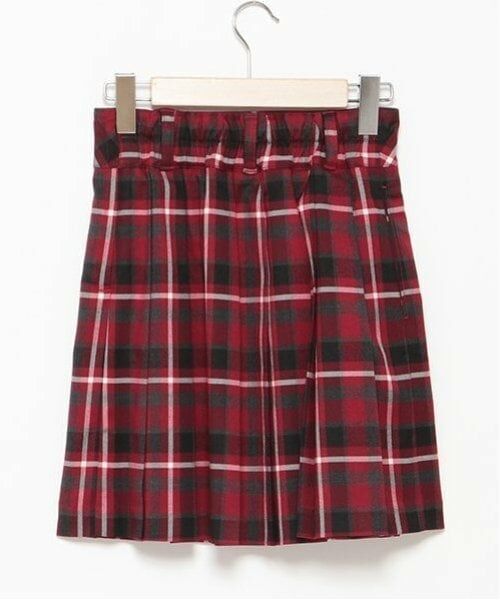 mezzo piano junior / メゾピアノジュニア ミニ・ひざ丈スカート | ハートミニバッグ付き別注チェックプリーツスカート | 詳細1
