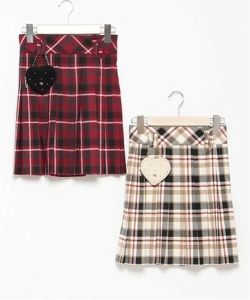 mezzo piano junior / メゾピアノジュニア ミニ・ひざ丈スカート | ハートミニバッグ付き別注チェックプリーツスカート | 詳細13