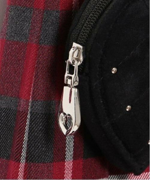 mezzo piano junior / メゾピアノジュニア ミニ・ひざ丈スカート | ハートミニバッグ付き別注チェックプリーツスカート | 詳細6