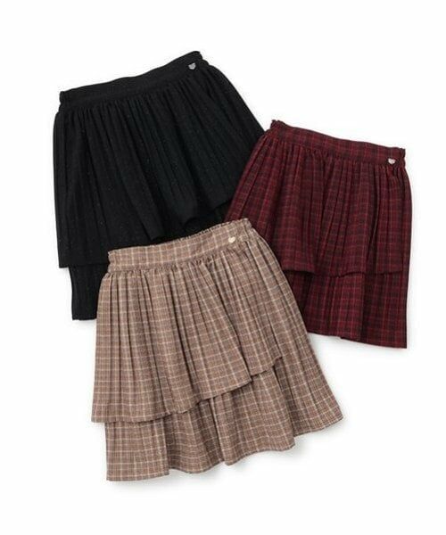 mezzo piano junior / メゾピアノジュニア ミニ・ひざ丈スカート | ランダムプリーツスカート  アソート生地 | 詳細7