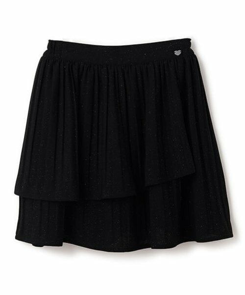mezzo piano junior / メゾピアノジュニア ミニ・ひざ丈スカート | ランダムプリーツスカート  アソート生地（黒）
