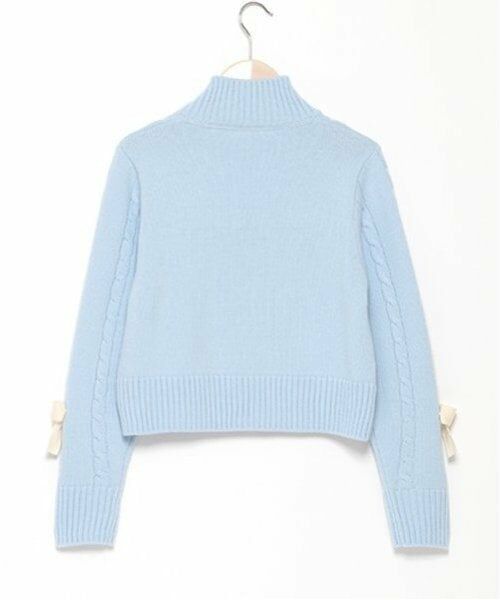 mezzo piano junior / メゾピアノジュニア カーディガン・ボレロ | Wジップリボンカーディガン | 詳細1