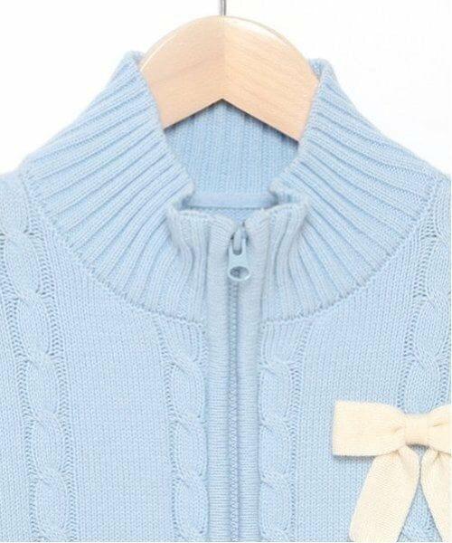mezzo piano junior / メゾピアノジュニア カーディガン・ボレロ | Wジップリボンカーディガン | 詳細2