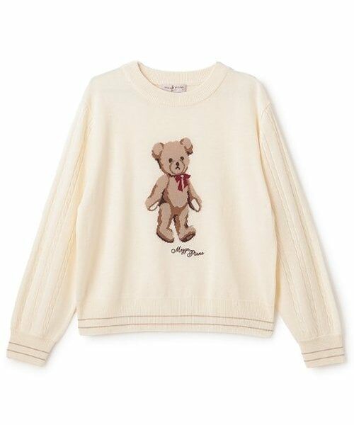 mezzo piano junior / メゾピアノジュニア スウェット | くまさんニット（アイボリー）